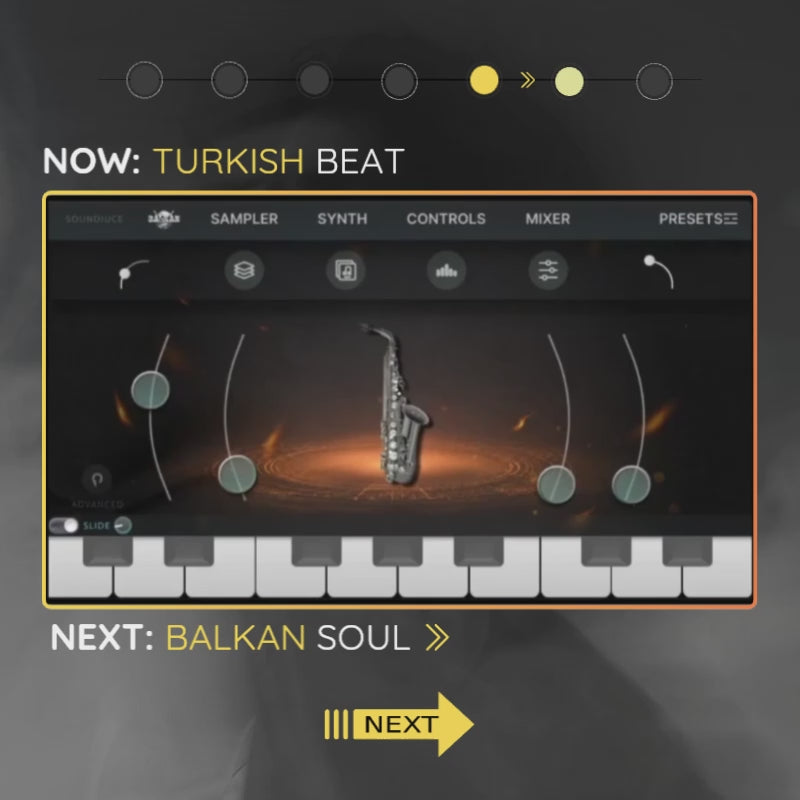turkish beat with nice sax lead made with balkan plugin